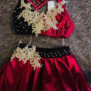 Red & Black Glamour Costume XLC dance costume